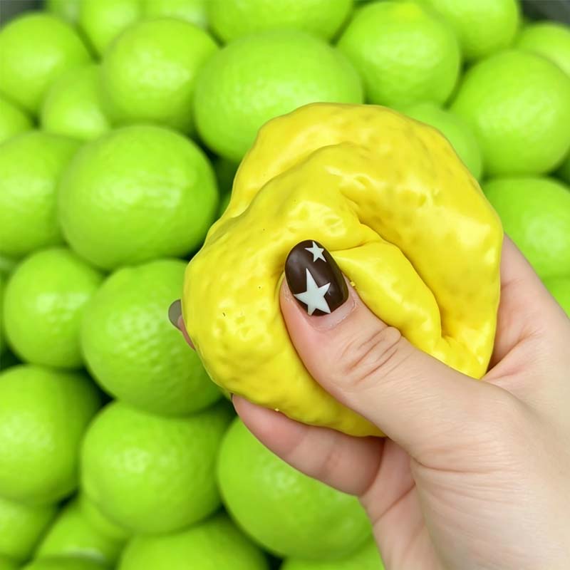 Handmade Crispy Lemon Stress Balls Toys Slow Rising Squeeze Toys Squishy Fidget Toys Anti Stress Release Hand Relax Gifts Toys