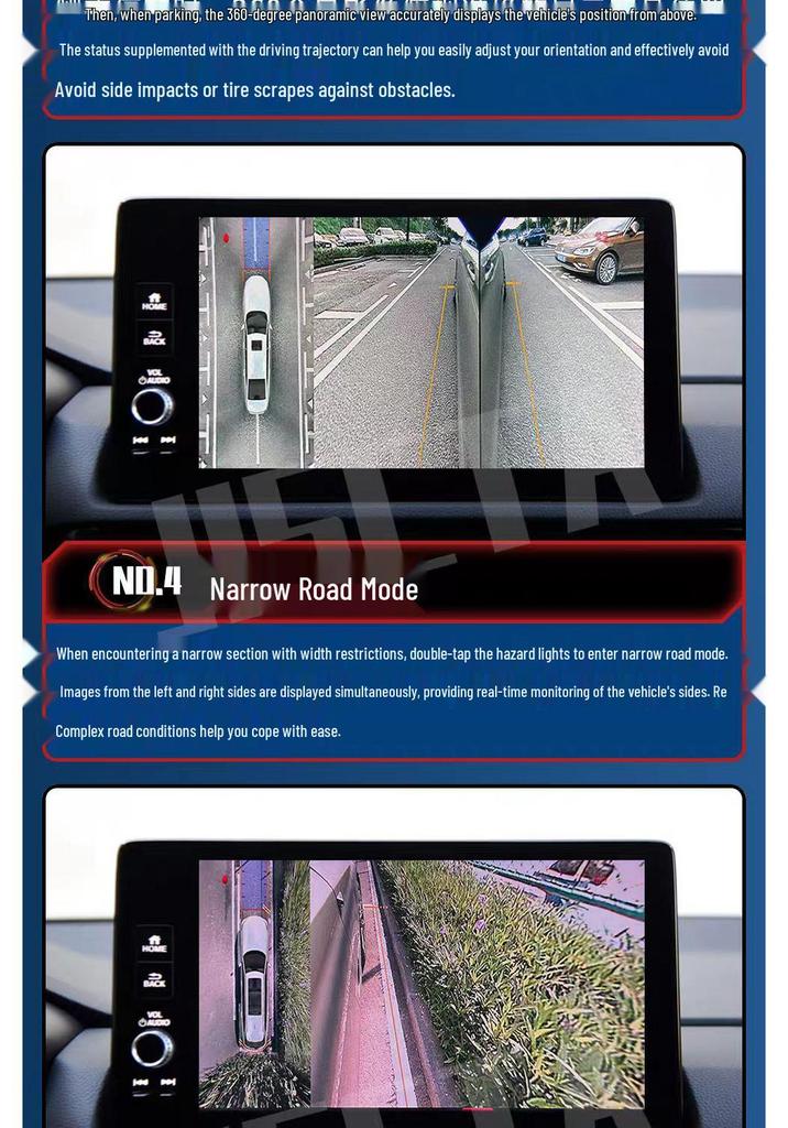 360° Panoramic Image System for Hongqi H5/H6/EQM5/HQ9 with Integrated Driving Recorder