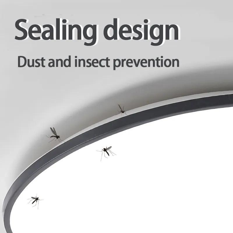 LED-Deckenleuchten mit Fernbedienung, dimmbare LED-Panel-Deckenleuchten, 110–265 V, Beleuchtungskörper für Schlafzimmer, Küche