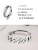 CaiYi S925 Sterling Silver Twist Chain Ring - Trendy Unisex Design