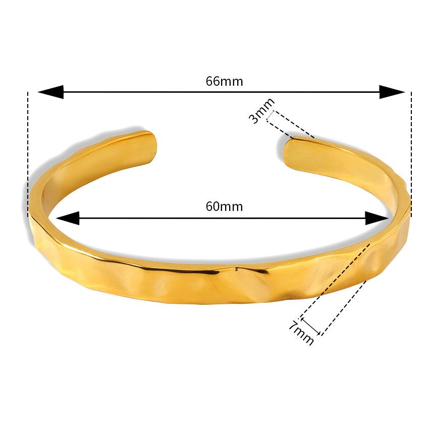 

Персонализированный открытый браслет из нержавеющей стали женский с золотым покрытием из усовершенствованной титановой стали браслет-молот ювелирные изделия 18K золотой