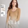 ELLE 2024 Gradient Round Neck Wool Knit Sweater