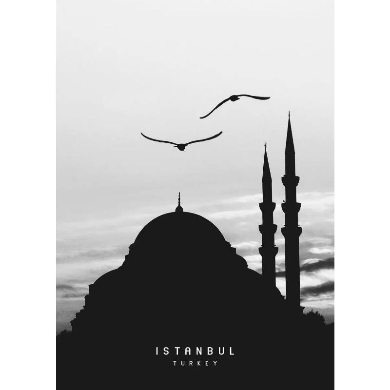 

Стамбул Турция Пейзаж Постер Принт Мечеть Восход Искусство Холст Живопись Башня Фото Спальня Путешествия Настенное Украшение Настенная Картина 21cm×30cm NoFrame