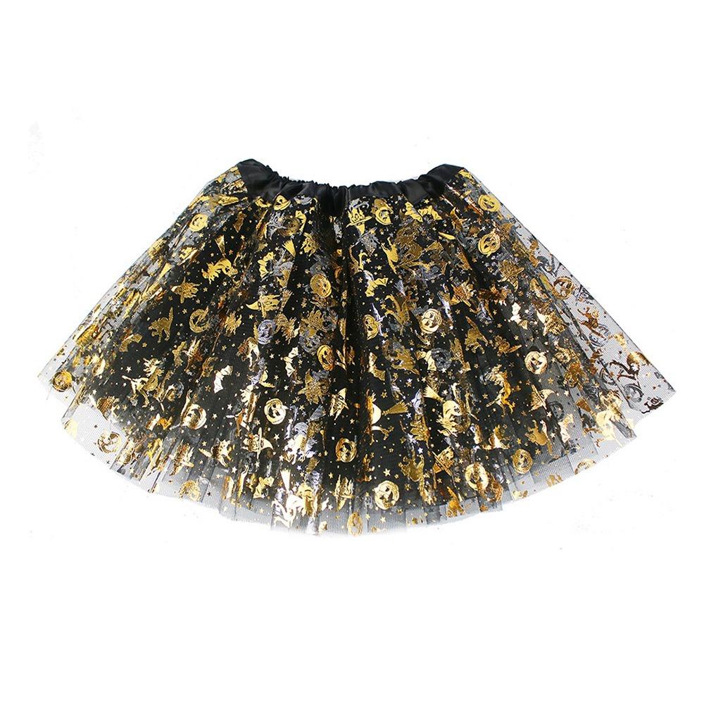 

With Lining Halloween Spider Skirt Cosplay Props Kids Halloween Skirts New Tutu Skirt Halloween Adult-Gold