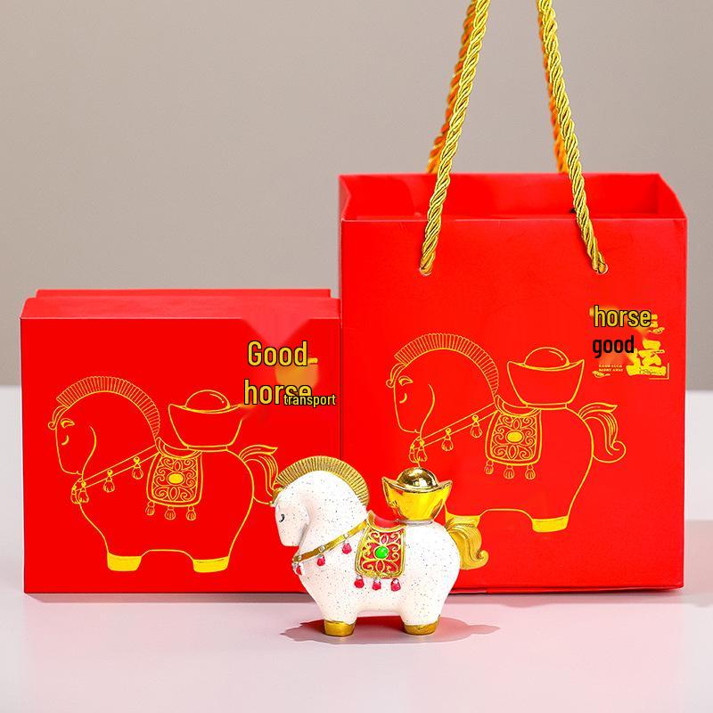 Year of the Horse Zodiac Gift Set: Contemporary Horse Ornament Souvenir