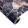 Sapphire Marble Pattern Self-Adhesive Wallpaper Waterproof Oil-Proof Decorative Film for Desktop Window Sill Kitchen Wall