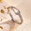 Elegant Twisted Shiny Cubic Zircon Ring Simple Design Daily Wear Finger Ring For Women