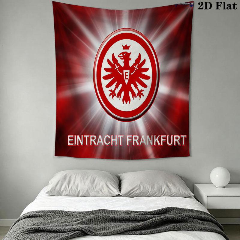 Eintracht Frankfurt Logo Wandbehang Bedruckte Stoffdecke Dekorative Wandteppiche für Schlafzimmer Wohnzimmer Heimdekoration