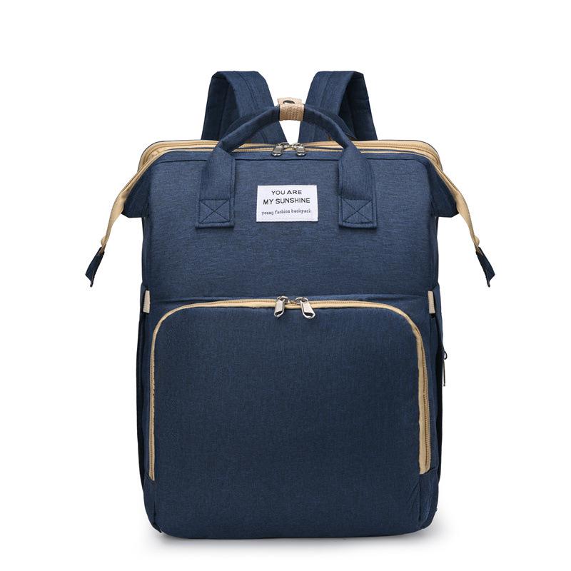 Upgraded Foldable Mummy Backpack: Multifunctional Large-Capacity Baby Bed