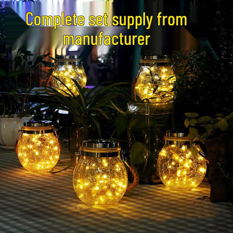 Waterproof Solar Fairy Night Light: Frosted Glass Bottle with Stars for Outdoor Garden Decoration