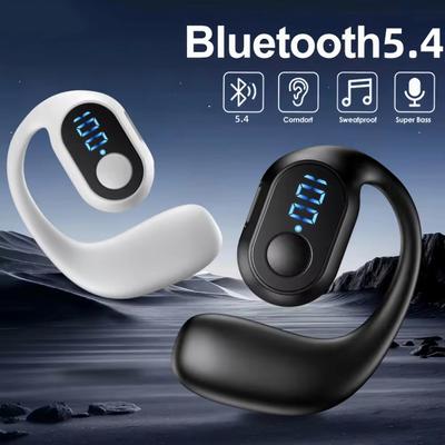 Słuchawki Bluetooth 5.4 Bezprzewodowe słuchawki douszne HiFi Stereo z redukcją szumów Wodoodporne słuchawki douszne do telefonu