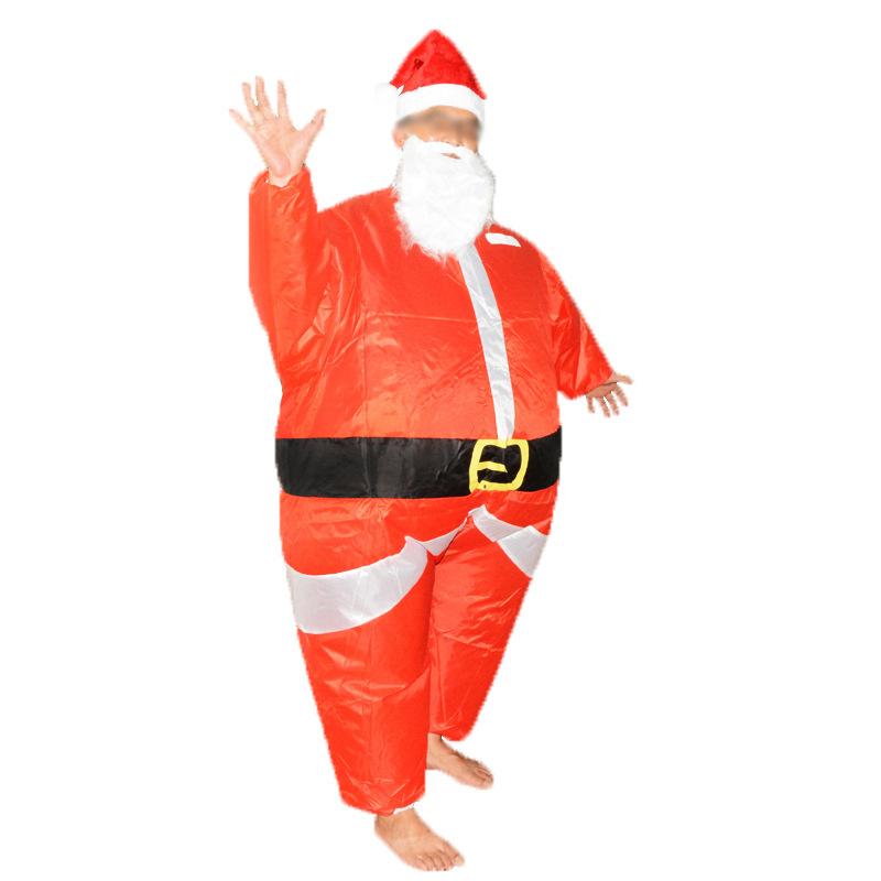 Popular Christmas Santa Inflatable Costume Adult Funny Doll Party Performance