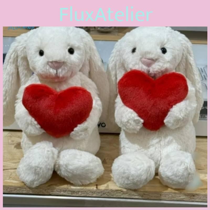 Jellycat Plush Rabbit Toy With Heart Decoration For Kids Gift And Collectible Comfort