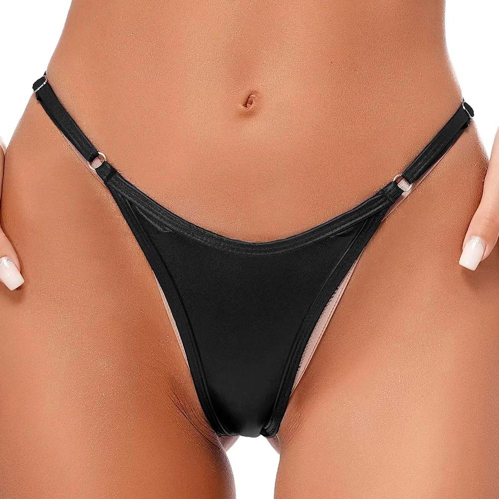 All Seasons Sequins Thong Sexy Lingerie Low Waist Panties