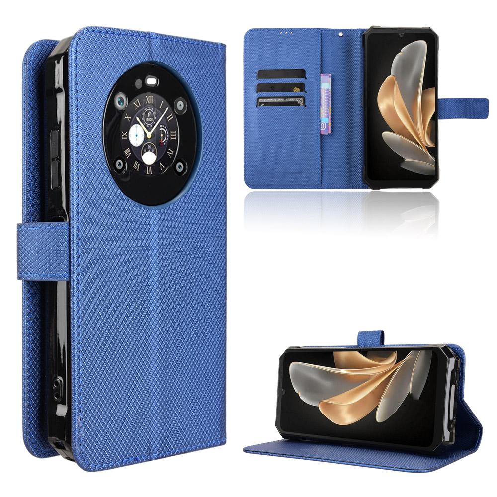 Dla FOSSiBOT F109 5G Skórzane etui portfelowe ze smyczą Tekstura diamentowa Pokrowiec na telefon