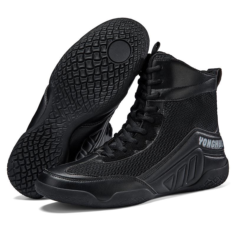 568 High-Top Non-Slip Boxing & Wrestling Shoes for Comfortable Indoor Training & Competition