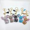 Bag Pendant Dog Keyring Cute Animals Crystal Keychain Girl Friend Chihuahua Keychain  Women Girls