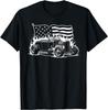 1932 Deuce Coupe Classic American Flag Patriotic Silhouette T-Shirt