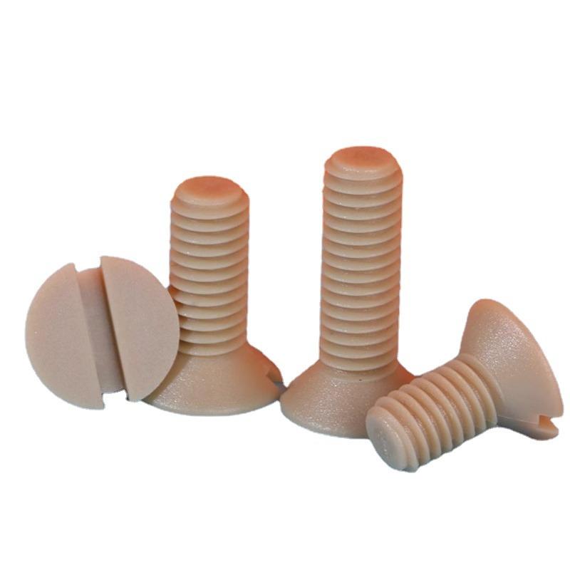 M2 M3 M4 M5 M6 M8 M10 M12 x4-50mm PEEK Nylon Schlitz Senkkopf Flachkopf Schrauben Bolzen Elektrizität Isolation Hohe Temperatur