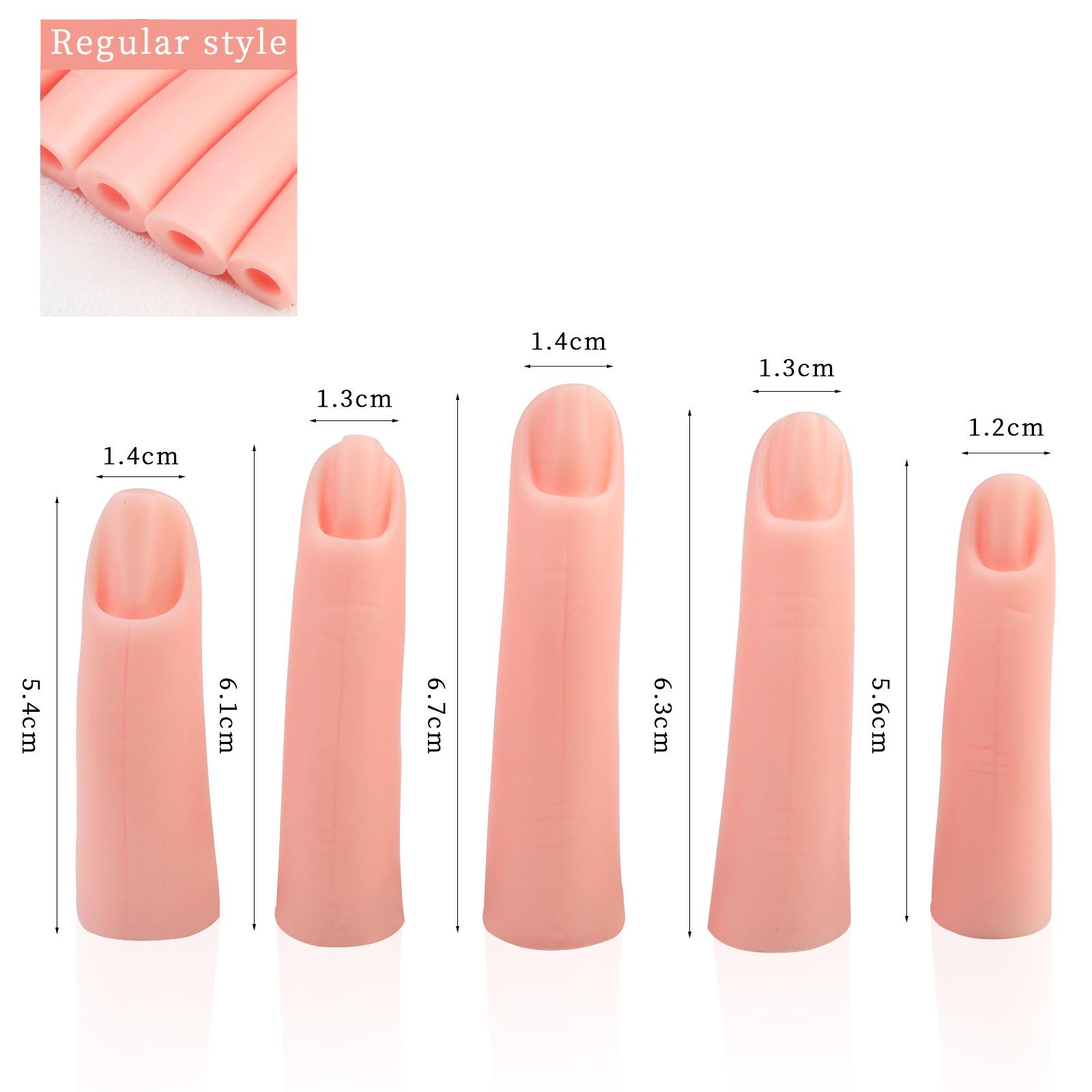 

5 шт./набор Рука для практики нейл-арта Искусственный палец Силиконовые ногти с магнитом Вставляется Накладная ногтевая пластина Инструменты для маникюра Дисплей