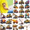 28pcs Cartoon Truck Tattoo Stickers Waterproof Temporary Tattoos for Boys Girls Body Art Arm Semi Permanent Tattoo Sticker Gifts