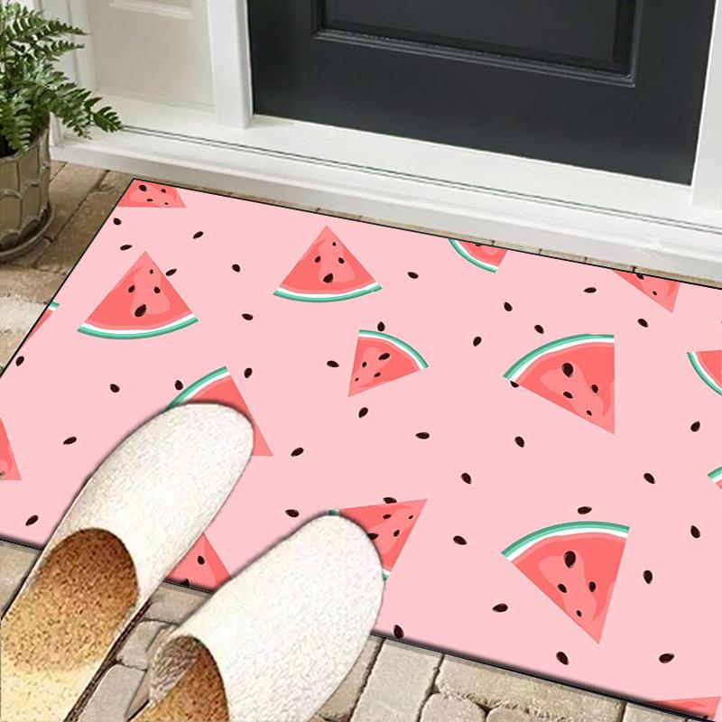 Watermelon Slice Pattern Office Rug Chair Mat, Entryway Carpet, Suitable for Front Door, Bedroom, Living Room, Desk, Holiday Gift
