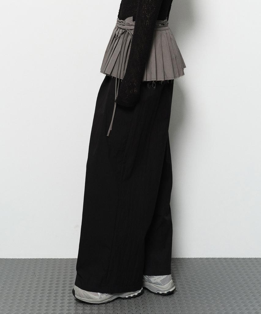 Daiaegeuneol Pleats Wrap Skirt (Grey)