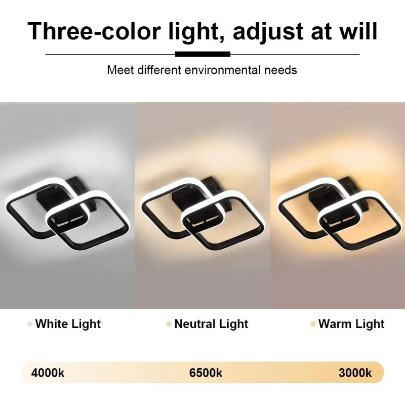 LED Ceiling Lamp Black White Modern Chandelier for Corridor Balcony Bedroom Living Room Aisle Indoor Home Decor Lighting 110-220V