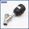 304 Stainless Steel Pneumatic Threaded Plastic Head Angle Seat Valve