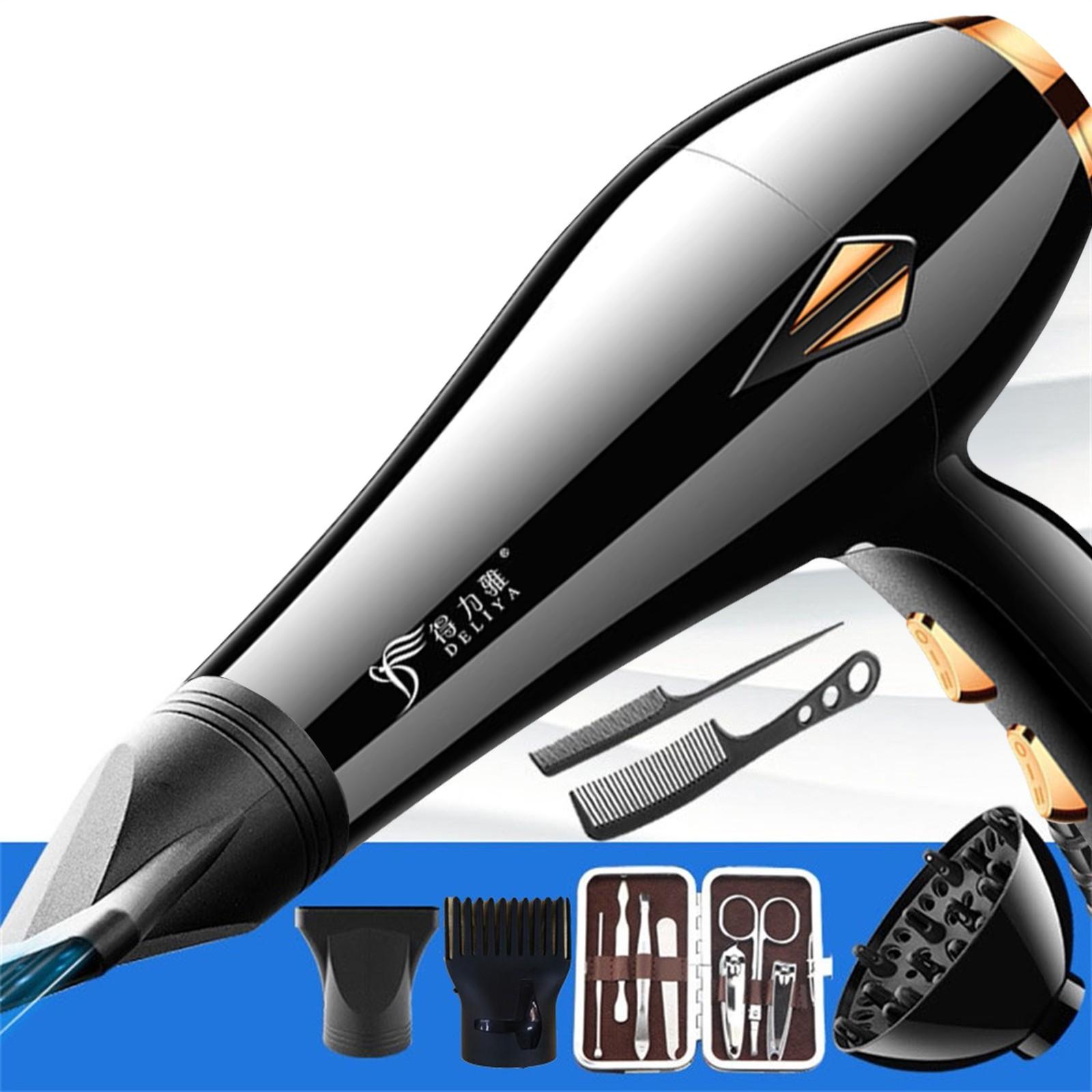 2200 Вт Фен Бытовой Фен Салон Насадка Путешествия Красота чёрный — фото 7