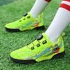 Children's football shoes Boys' primary school students game training shoes Artificial grass sneakers Rotating buckle Lace-free football shoes