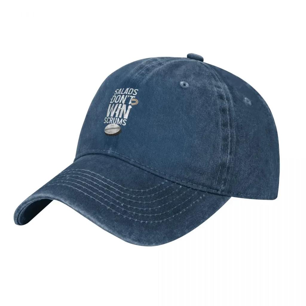 Funny Rugby Shirt Salads Don T Win Scrums Neutral Fashion Baseball Cap Peaked Cap Unisexs Hat Womens Cap Hats For Unisex