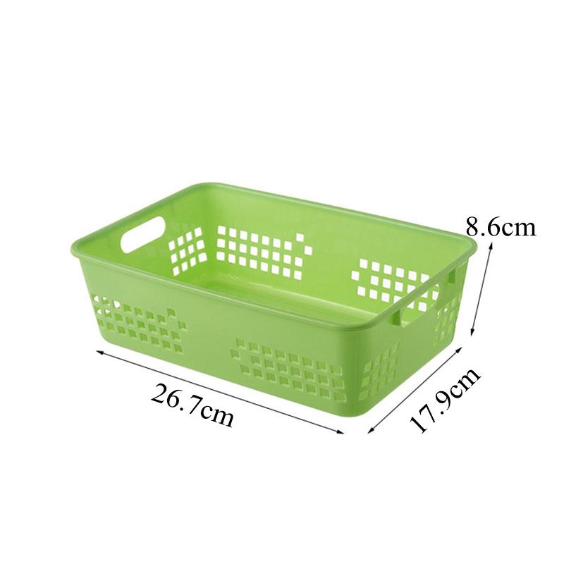 Rechteckiger Kunststoff-Aufbewahrungskorb Behälter Desktop Kosmetik Spielzeug Make-up Organizer Zuhause Küche Badezimmer Kleinteile Aufbewahrungsbox