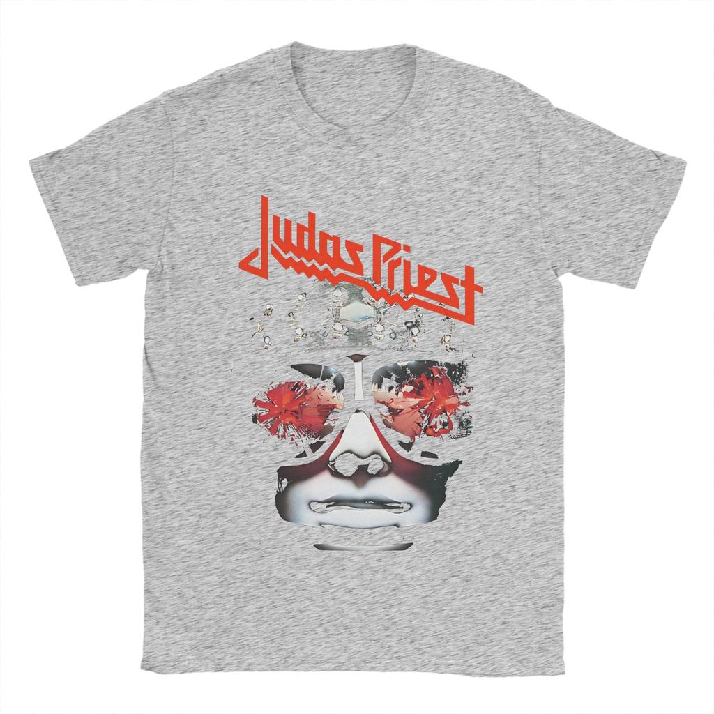British Metal Judas Priest T Shirt Beach  100 Cotton T Shirts For Men Hipster Casual Tshirt Short Sleeve Vintage Clothing