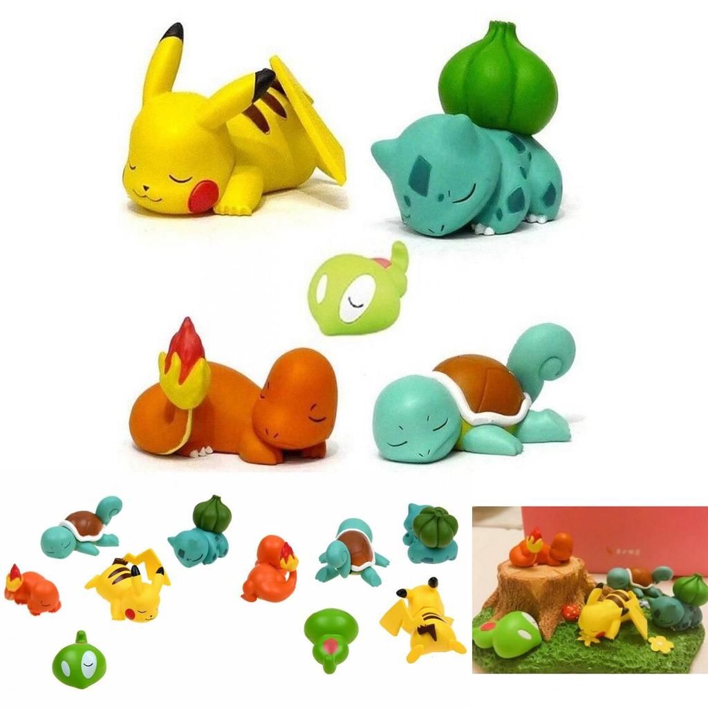 Adorable Pokemon Bulbasaur Squirtle Pikachu Figure Toy Set For Kids Gift Enthusiasts