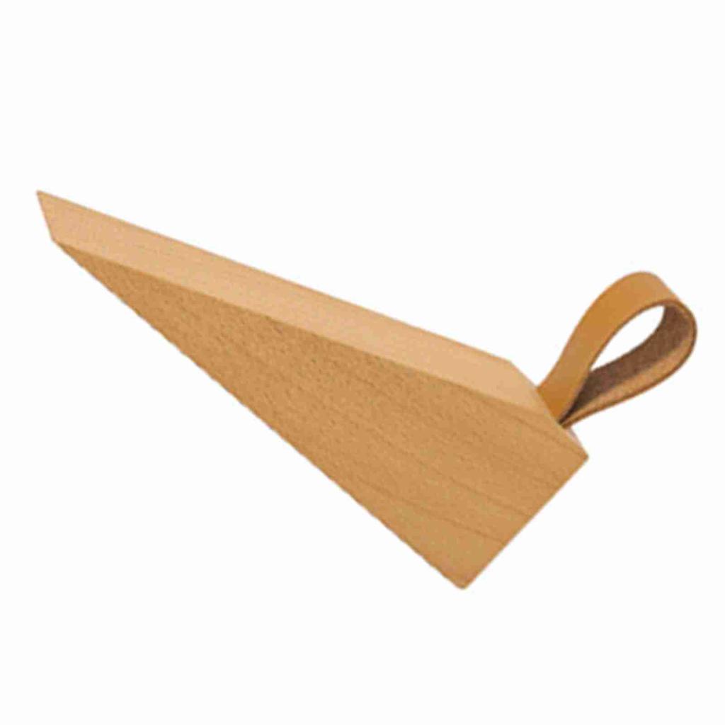 Wooden Door Stopper Prevent Slip Shock Absorbing Quiet Beech Wood Floor Door Stop with Band for