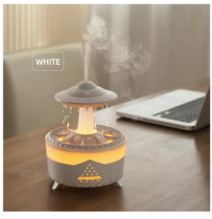 UFO Regentropfen Aroma Diffusor Ätherisches Öl Diffusor mit Fernbedienung 7 bunte Lichter Aroma Diffusor Luftbefeuchter für Zuhause
