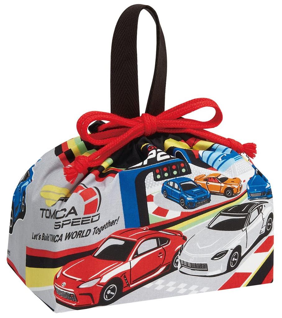 Skater Lunch Drawstring Tomica Made in Children's Bag, 23, Japan, KB7-A