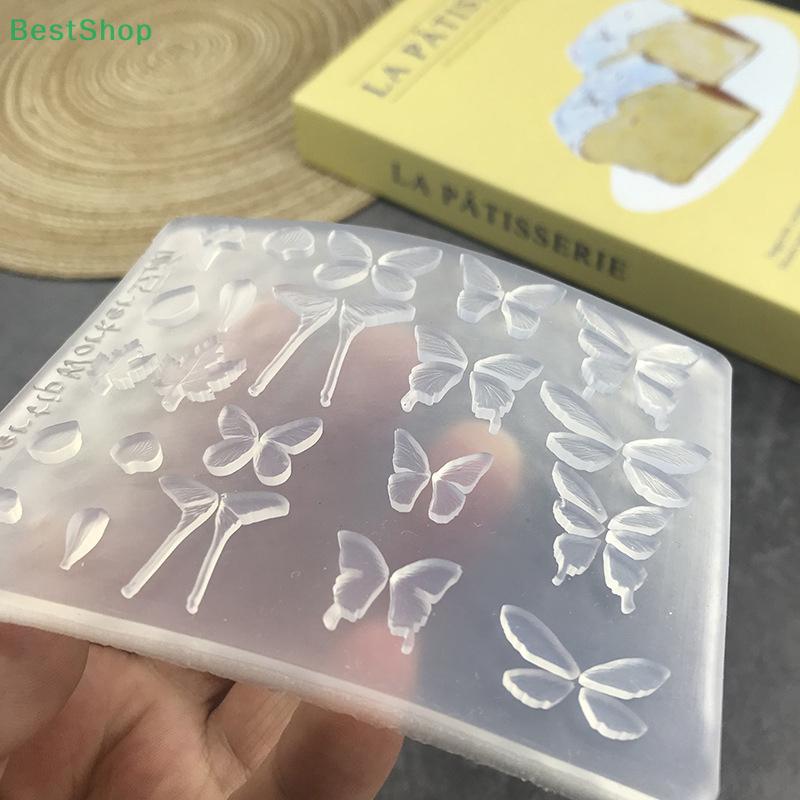 Transparency 3D Butterfly Silicone Nail Art Mold DIY Manicure Template