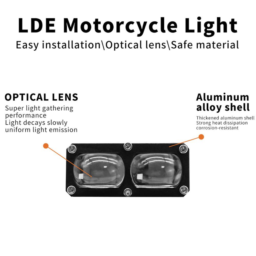V72 2-LED Motorcycle Fog Light High Power Waterproof LED Headlight for Off-Road Truck SUV