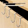 Stainless Steel Over-the-Door S-Shaped Hook for Kitchen and Dorm: No-Punch, Seamless Design, Wall-Mounted, Strong Load-Bearing.
