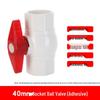 PVC Ball Valve Set: 4-Point and 6-Point Water Supply Valves for DN25, 32, 40, 50 Pipes