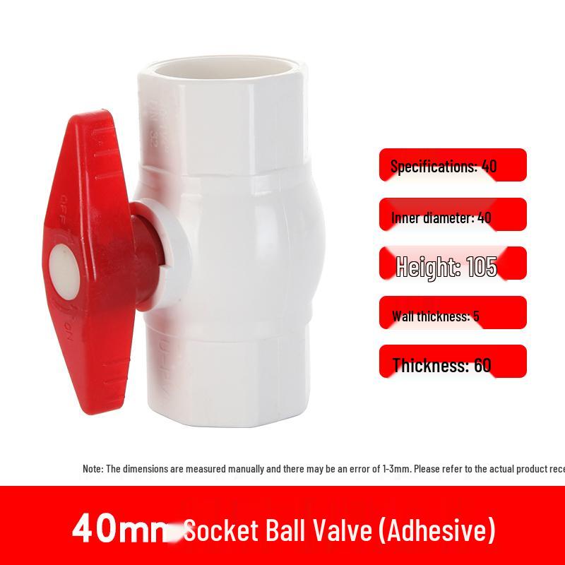 PVC Ball Valve Set: 4-Point and 6-Point Water Supply Valves for DN25, 32, 40, 50 Pipes