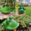 Aquarium Frog Air Bubbler Decorations - Aerating Action Frog Open Mouth Ornament, Oxygen Bubble Resin Crafts for Aquarium Fish Tank Decor