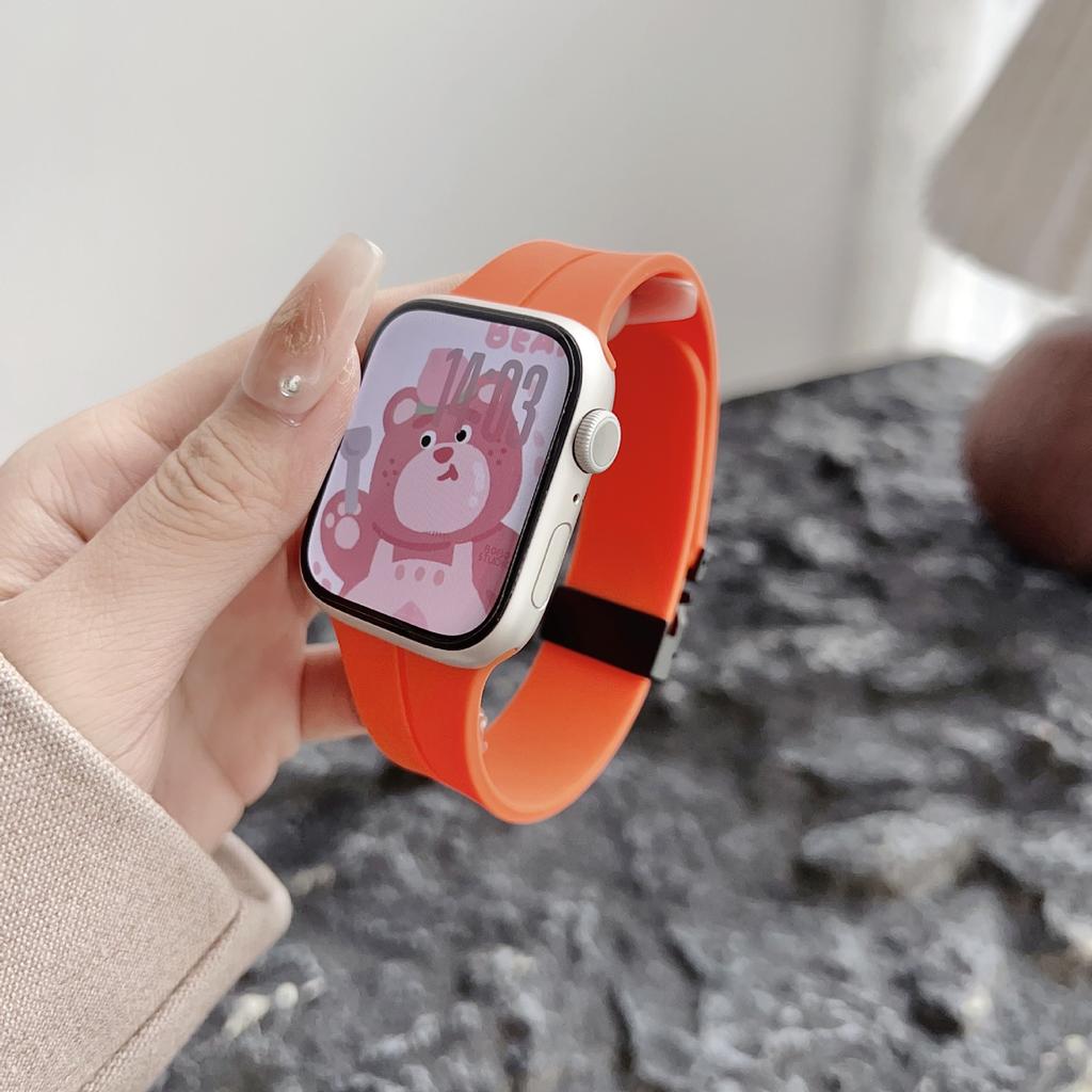 For Apple Applewatch109876 Generation Watch Parachute Buckle Silicone Strap Iwatchse New