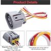 3 Wires Alternator Regulator Harness, 4Pack Alternator Pigtail Connector Plug