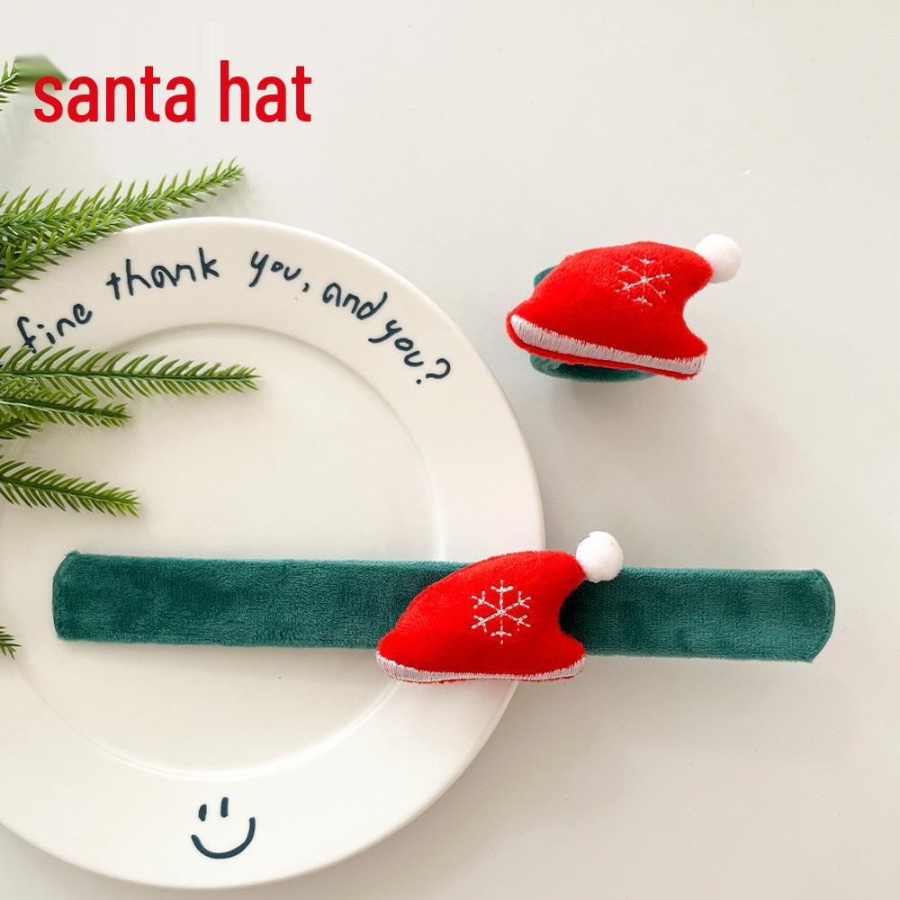 Cartoon Christmas Plush Snap Bracelet for Kids – Cute Holiday Accessory
