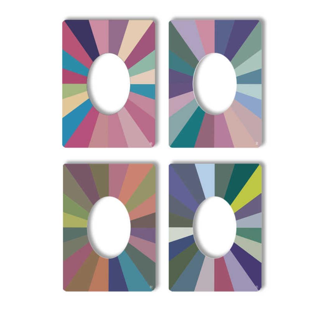 

Spring Summer Autumn Winter Skin Color Self Test Card Sample Designer Paint Four Seasons Color Cards 4PCS SET