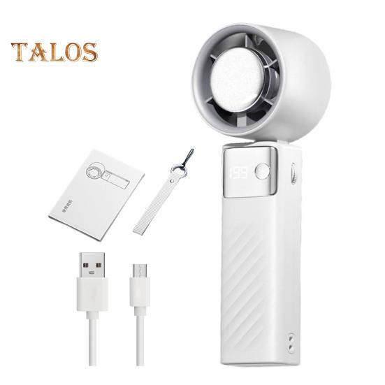 

Ручной вентилятор охлаждения с цифровым дисплеем, мощный воздушный поток, 1-199 скоростей, низкий уровень шума, USB-зарядка, мощный портативный вентилятор белый