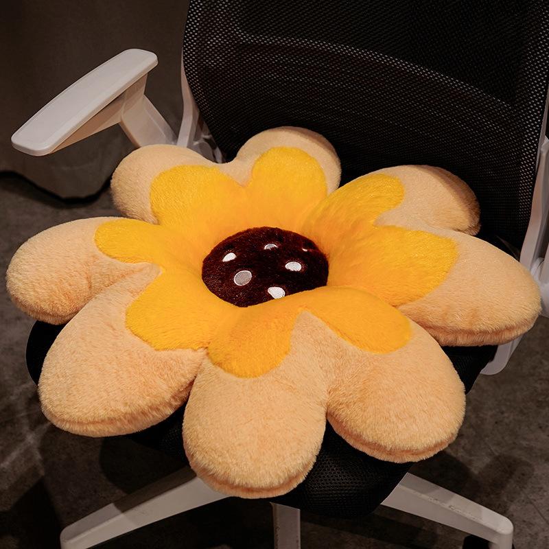 

New Super Large Plush Sun Flowers Pillow Plush Toy Stuffed Toy Plush Mats Meditation Cushion Floor for Kids Baby Toddler Birthday Celebration Perfect 45cm